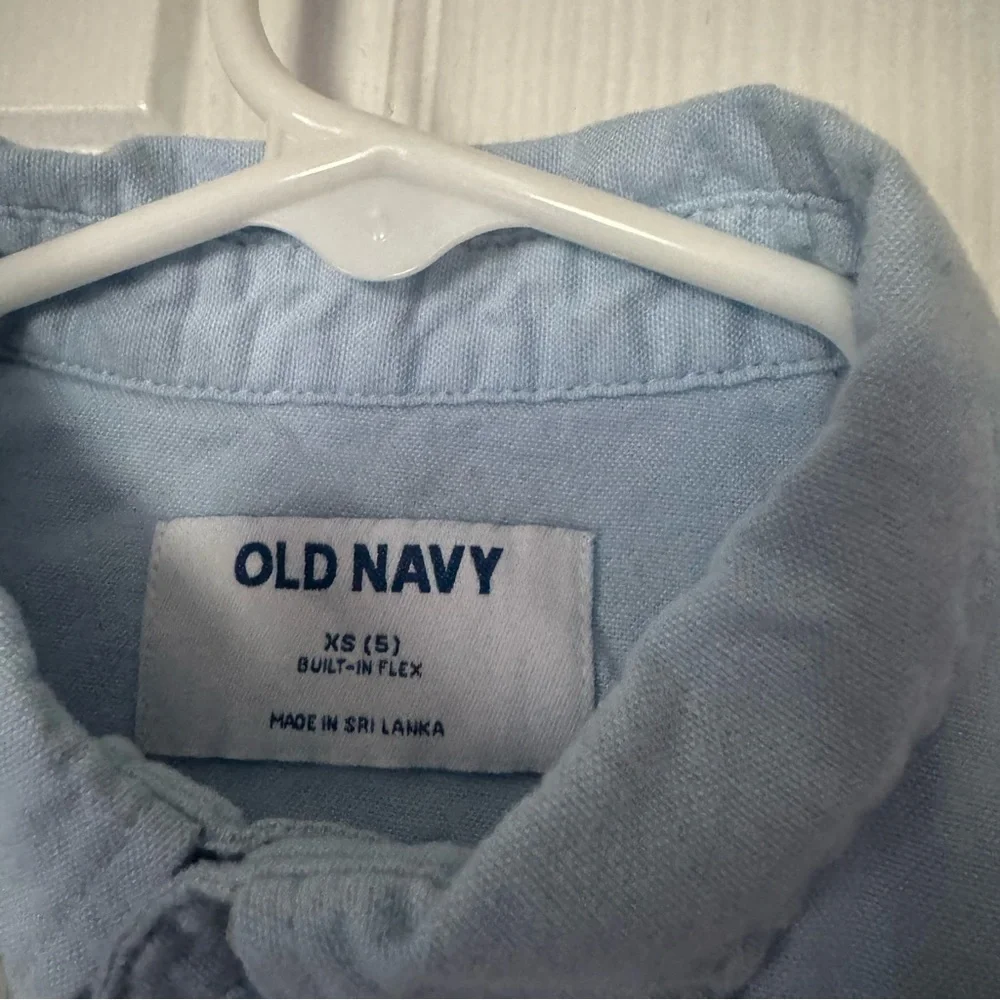 Old Navy Sky‎ Blue Kids Button Down Shirt Size XS 5